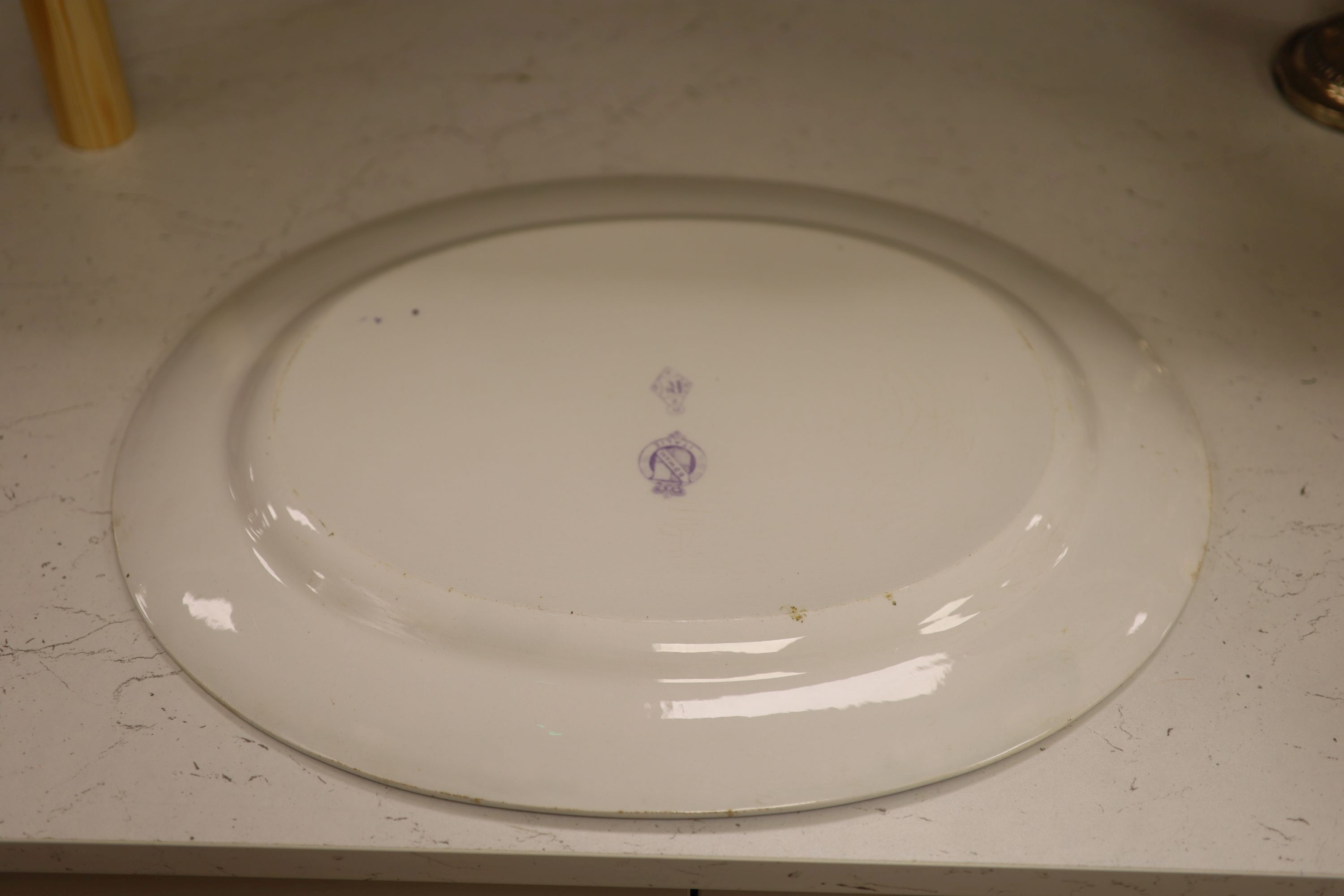 A Brown Westhead and Moore large serving platter, width 50cm
